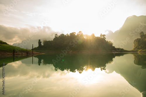Landscape view of Khao Sok National Park, Surat Thani Province, Thailand