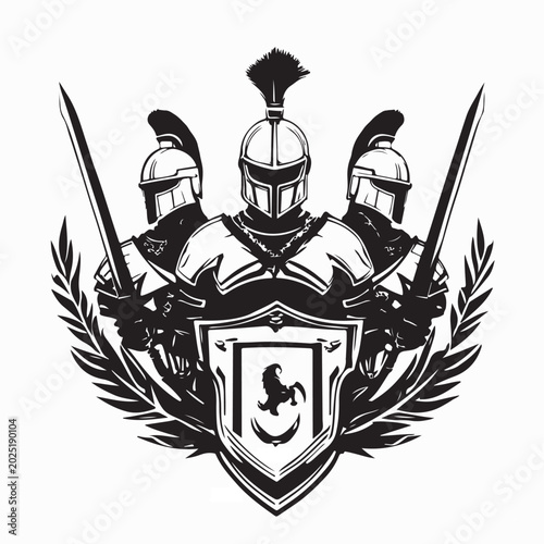 Canvastavla Byzantine Empire Imperial Guard Emblem Vector Illustration