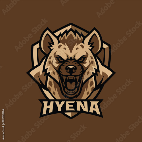 hyena esports mascot logo fierce design
