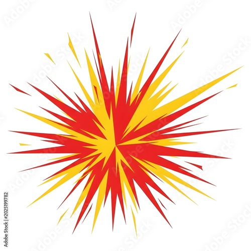 Abstract comic book explosion burst shape