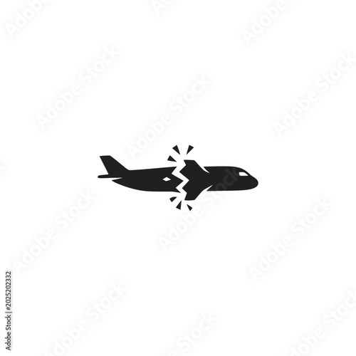 Fotografie Airplane breaks crashing down in mid air suddenly exploding
