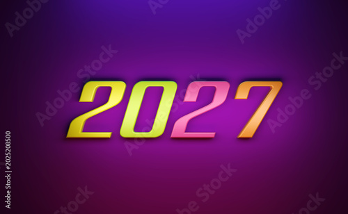 New Year 2027 Creative Design Concept - 3D Rendered Image