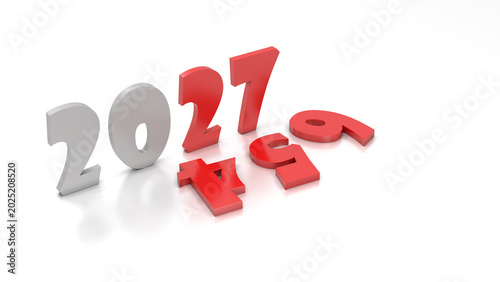 New Year 2027 Creative Design Concept - 3D Rendered Image