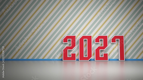 New Year 2027 Creative Design Concept - 3D Rendered Image