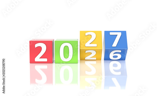 New Year 2027 Creative Design Concept - 3D Rendered Image