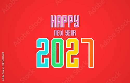 New Year 2027 Creative Design Concept - 3D Rendered Image