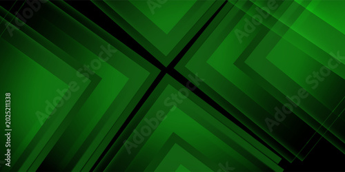 Green neon glowing arrows technology abstract background. Futuristic laser graphic vector10