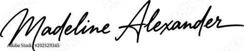 Signature showcasing the name Madeline Alexander is rendered in a refined cursive style.