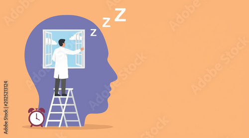 Εκτύπωση καμβά Metaphor for awakening mind and achieving mental clarity