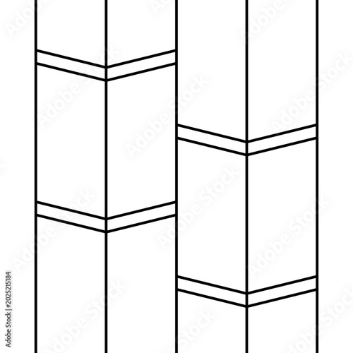 Minimalist Bamboo Stalks Line Art Illustration