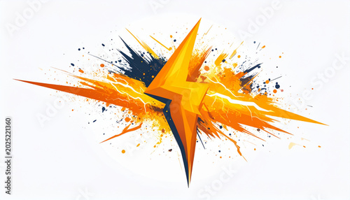 Dynamic lightning vector art