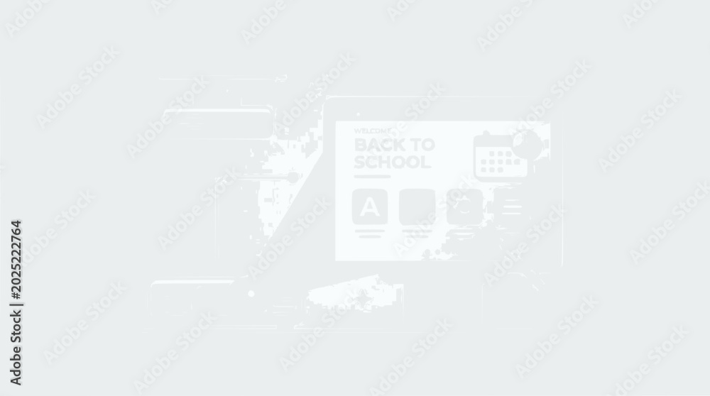 Fototapeta premium Back to School Concept: Tablet with Educational Icons and Calendar