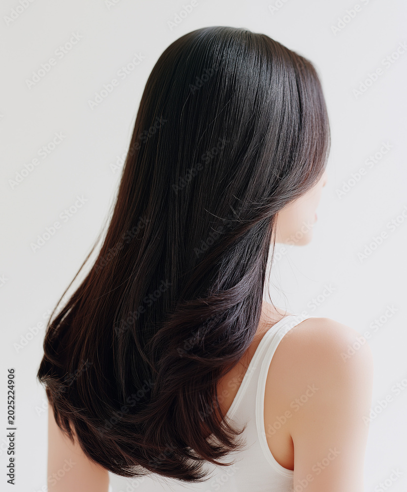 Naklejka premium 日本人, 女性, 10代, 20代, 後ろ姿, ヘアケア, 美肌, 黒髪, ロングヘア, 白背景, スキンケア, 背中, 振り返る, 透明感, 清潔感, 爽やか, ポートレート, キャミソール, 白, 輝き, 素肌, 美容, ナチュラル, 健康的, ライフスタイル, 1人, 切り抜き, コピースペース, 広告素材, 基礎化粧品, 若い, z世代, 清楚, 髪, ツヤ髪, サロン, 美容室, ボディ