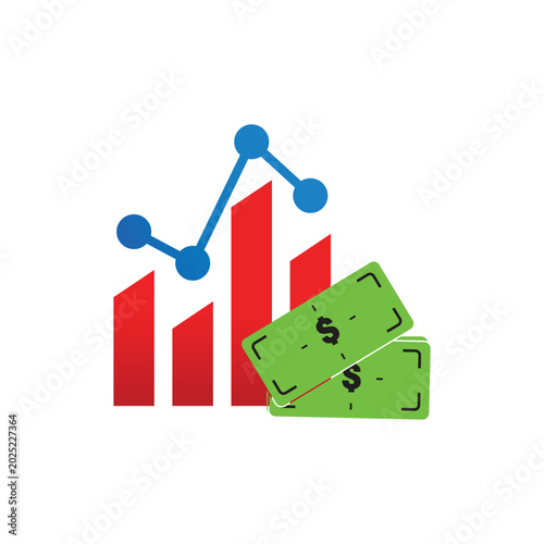 financial growth money icon business