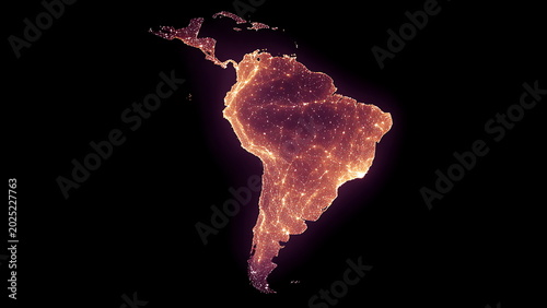 map of south america