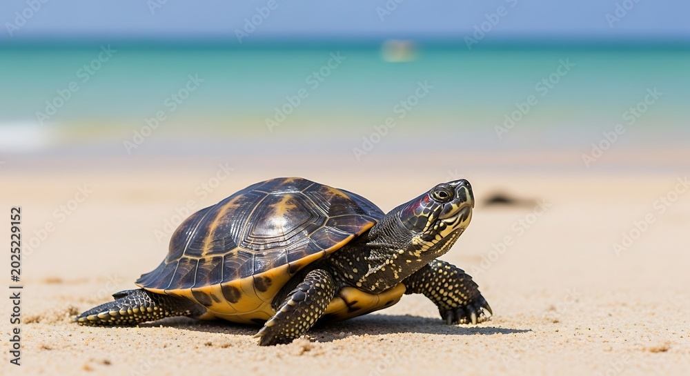 Obraz premium Turtle on the beach.
