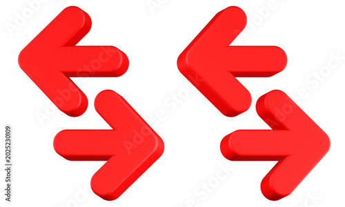 arrow swap icon 3d rendering