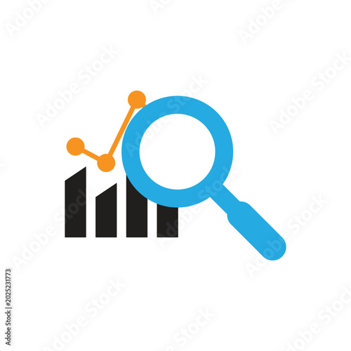 analytics search graph icon business