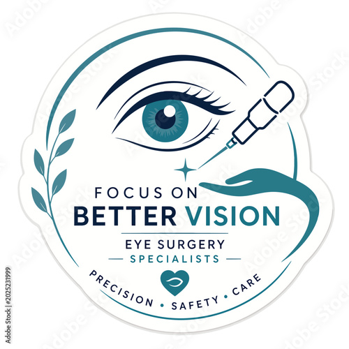 Tableau sur toile Vsai eye surgery specialists logo improving focus better vision
