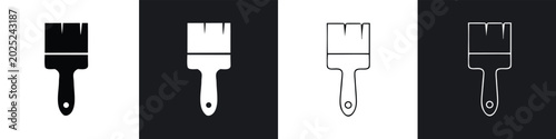 Paint icon vector. paint brush sign and symbol. paint roller icon
