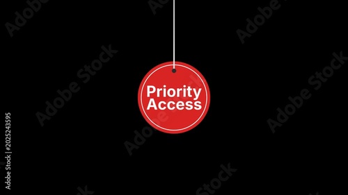 Priority access Hanging Tag Animation