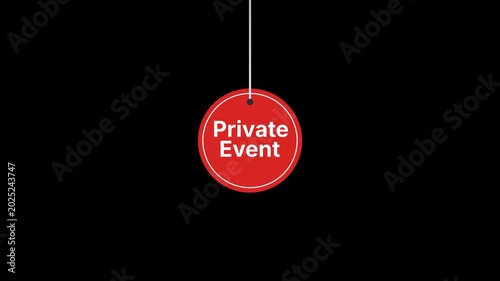 Private event Hanging Tag Animation