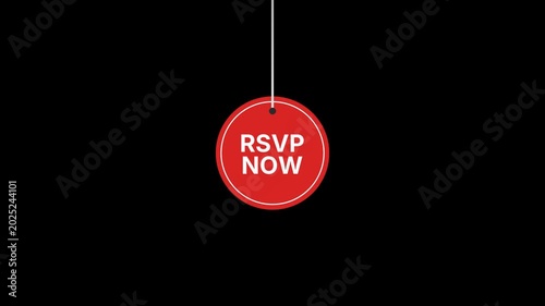 Rsvp now Hanging Tag Animation