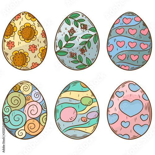 set of easter eggs vector ready use with svg format