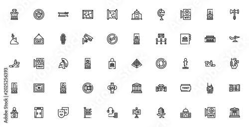 Billede på lærred Museum icon set