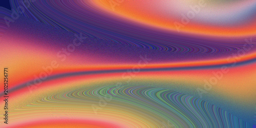 фотографія Vibrant abstract background with swirling colorful waves and distorted lines, smooth gradient transitions, and grainy texture
