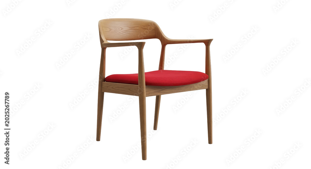 Fototapeta premium Wooden armchair... isolated on a transparent background