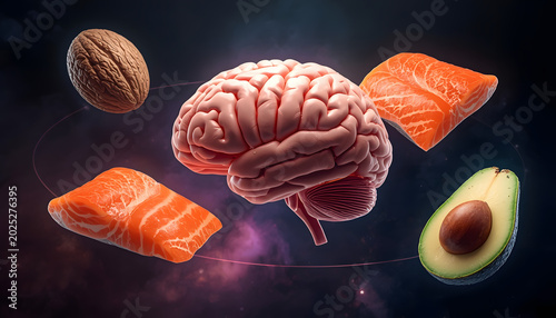 An ultra-realistic 3D scientific illustration of a human brain. Detailed anatomical rendering showcasing cerebral structure, ideal for medical, healthcare, and neuroscience design.