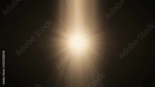 The video features a bright, intense light source situated at the center, radiating outward with a glowing effect