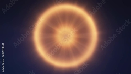 The sequence of images depicts a celestial object undergoing a dramatic transformation. Initially, the object appears as a small, glowing point with a faint surrounding halo
