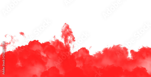 Фотография Vibrant red clouds billow upwards in this striking artistic photo capturing the ethereal beauty of colored smoke as it floats gracefully across the frame creating a bold and vivid visual