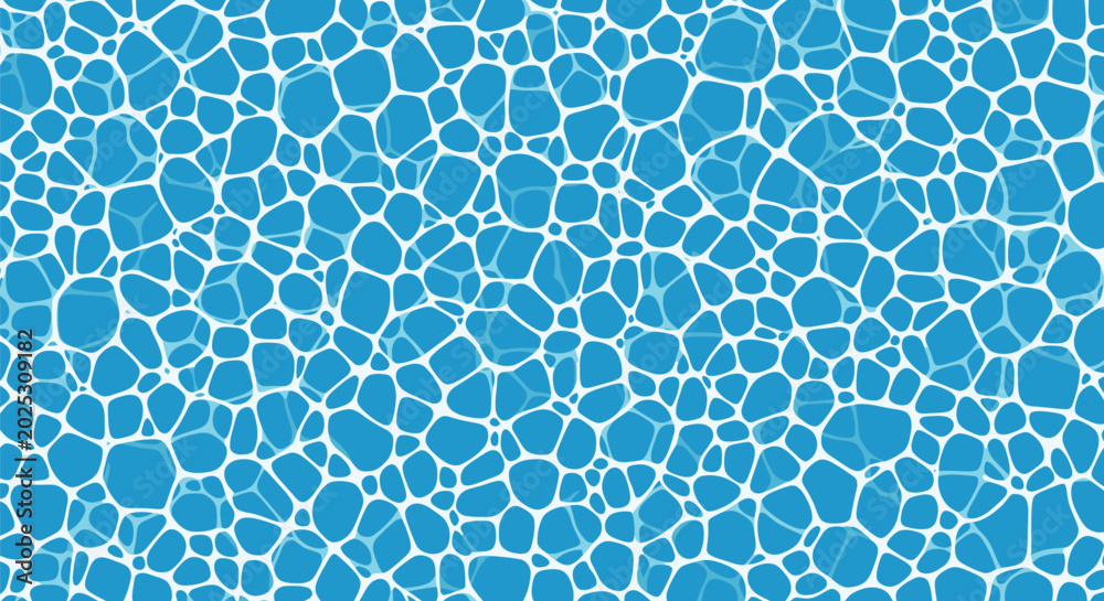 Obraz premium Blue swimming pool water texture vector mosaic pattern background