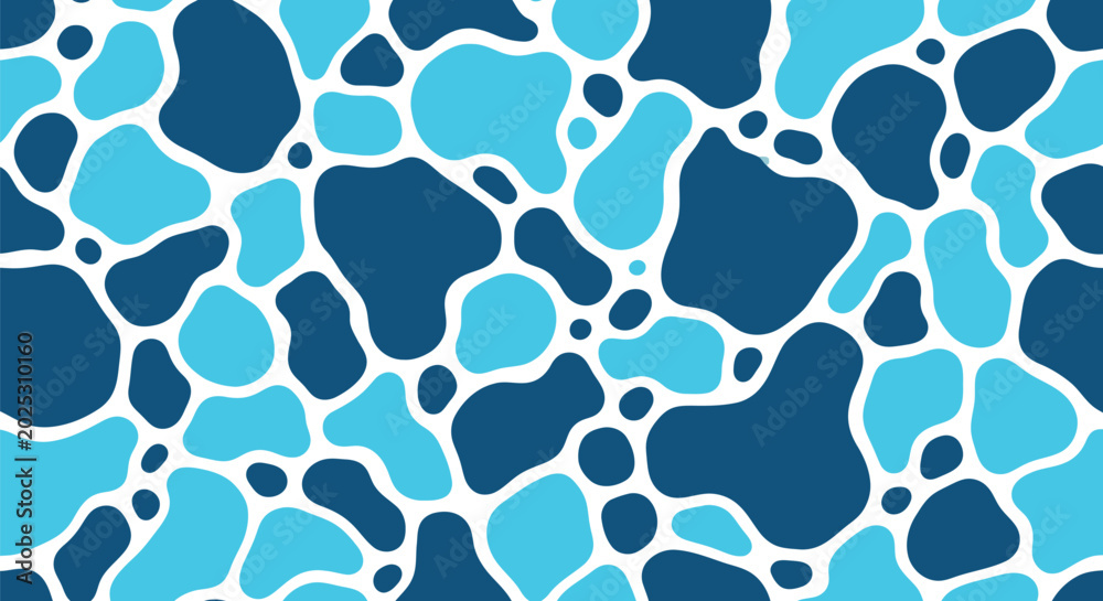 Obraz premium Blue Pool Water Texture Vector with Abstract Mosaic Pattern for Summer Design