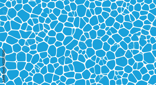 Blue pool water texture vector background with mosaic tile pattern for swimming pool design