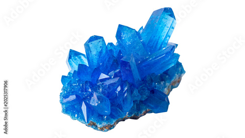 Tableau sur toile A beautiful raw cluster of bright blue chalcanthite copper sulfate mineral cryst