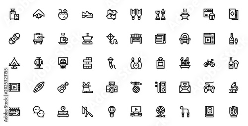 Εκτύπωση καμβά Freetime icon set