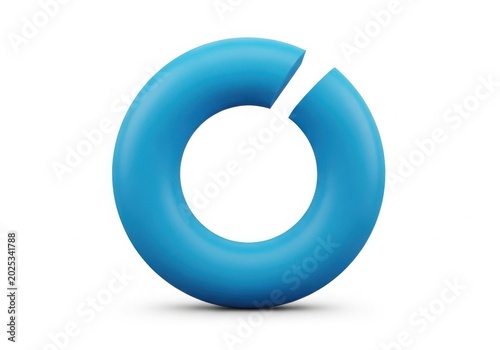 Blue abstract ring with missing segment