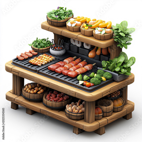 grilled meat on the grill