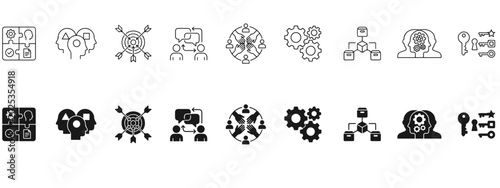 Foto Cross functional icon set