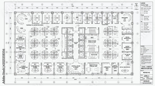 Photos Architectural floor plan of nexus hq level 4 innovation hub office layout