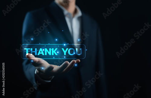 Foto Show a text thank you
