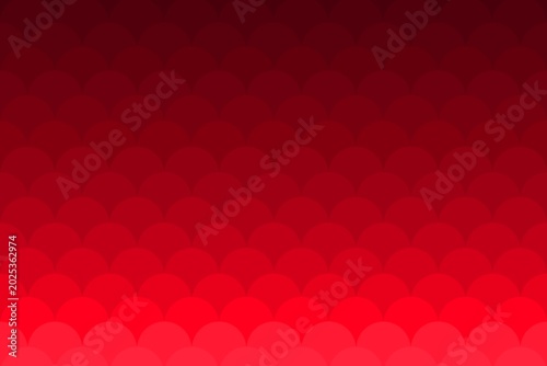 Red Fish Scales, Dragon Skin, Roof Tiles Abstract Geometric Pattern Background For Chinese New Year, Christmas, or festive Asian-themed creative projects. Japanese or Chinese waves 