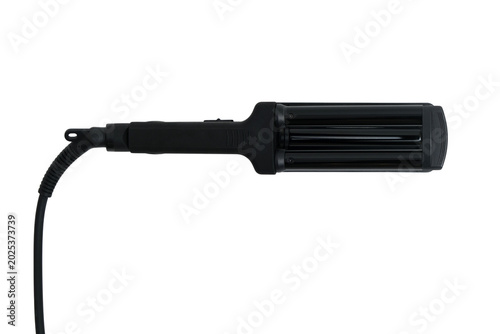 Quadro em tela Black hair crimper isolated on transparent background