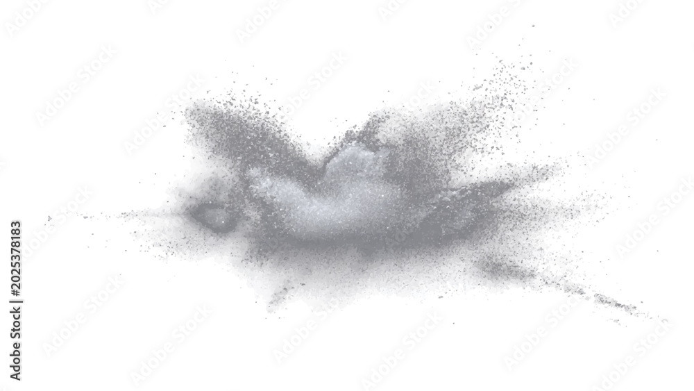 Fototapeta premium Explosive particle burst, abstract dispersion, dynamic disintegration, ethereal cloud effect.