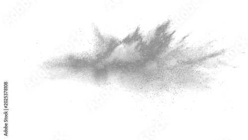 Foto Abstract particle explosion in monochrome, conveying dynamic energy and a sense of sudden release or impact