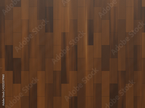 Elegant herringbone parquet with rich medium brown wood tones and visible grain details.